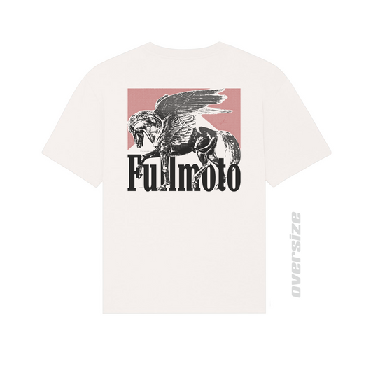 M HORSE TEE WHITE oversize